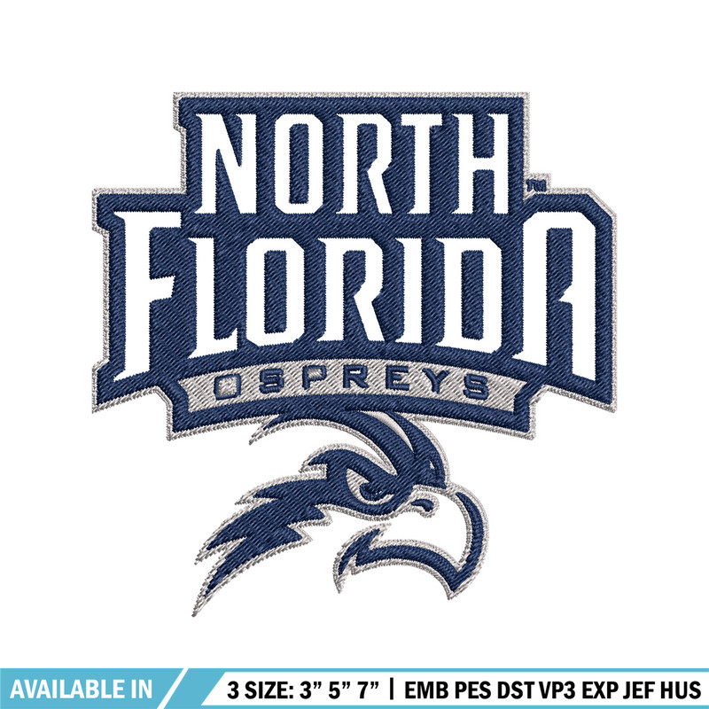 UNF Ospreys embroidery design, UNF Ospreys embroidery, logo Sport, Sport embroidery, NCAA embroidery..jpg