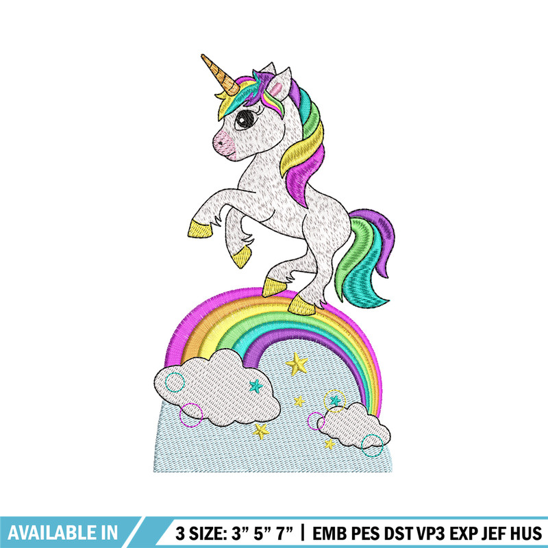Unicorn cartoon embroidery design, Unicorn cartoon embroidery, Embroidery shirt, logo design, Instant download.jpg