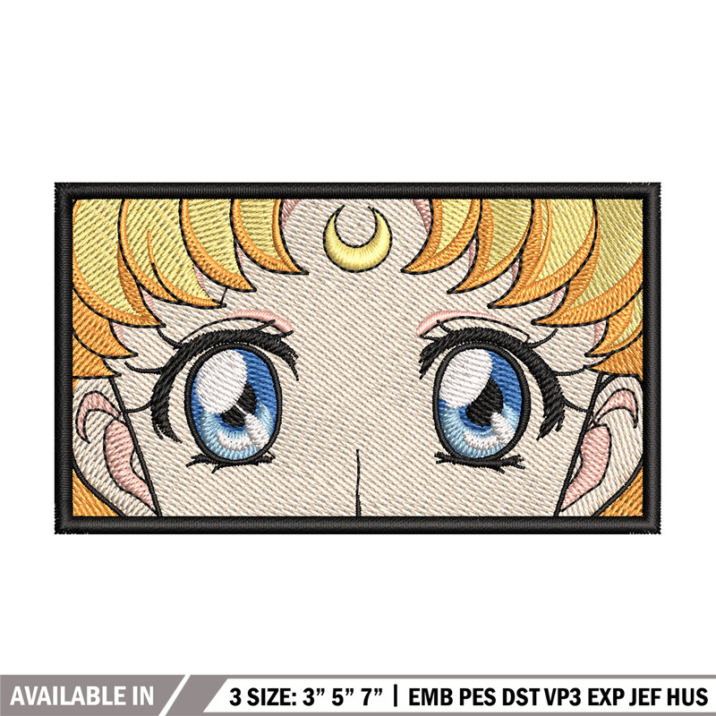 Usagi eyes embroidery design, Sailor moon embroidery, Anime design, Embroidery file, Embroidery shirt, Digital download.jpg