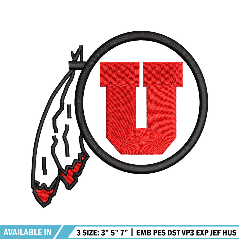 Utah Utes embroidery design, Utah Utes embroidery, logo Sport, Sport embroidery, NCAA embroidery..jpg