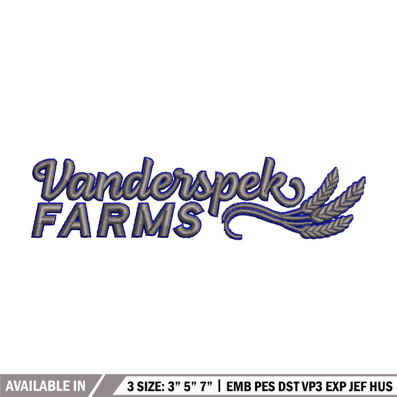 Vanderspek farms logo embroidery design, logo embroidery, logo design, Embroidery shirt, logo shirt, Instant download.jpg