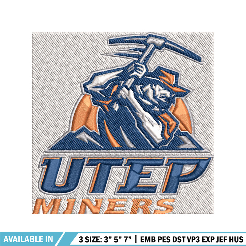 UTEP Miners embroidery design, UTEP Miners embroidery, logo Sport, Sport embroidery, NCAA embroidery..jpg