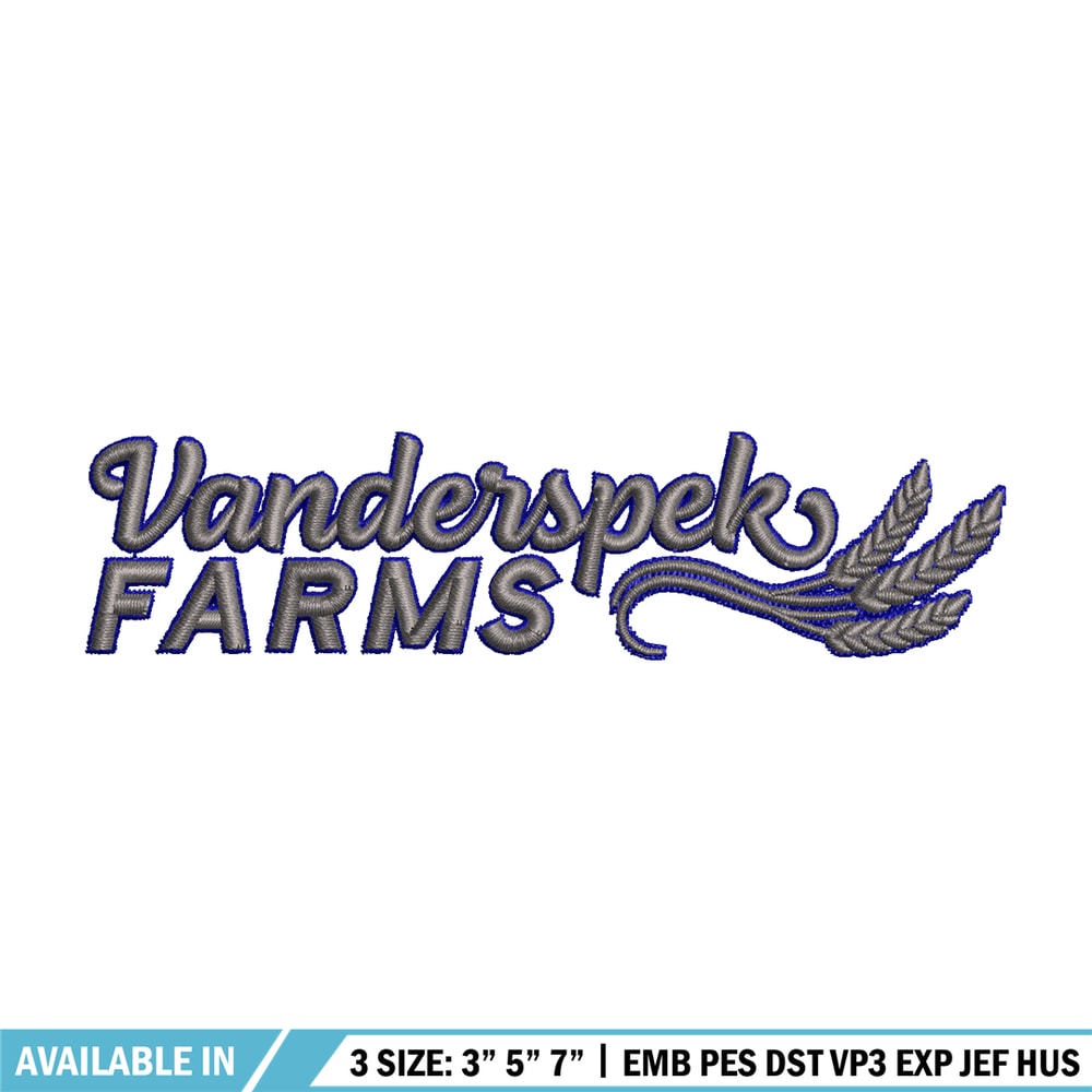 Vanderspek farms logo embroidery design, logo embroidery, logo design, Embroidery shirt, logo shirt, Instant download.jpg