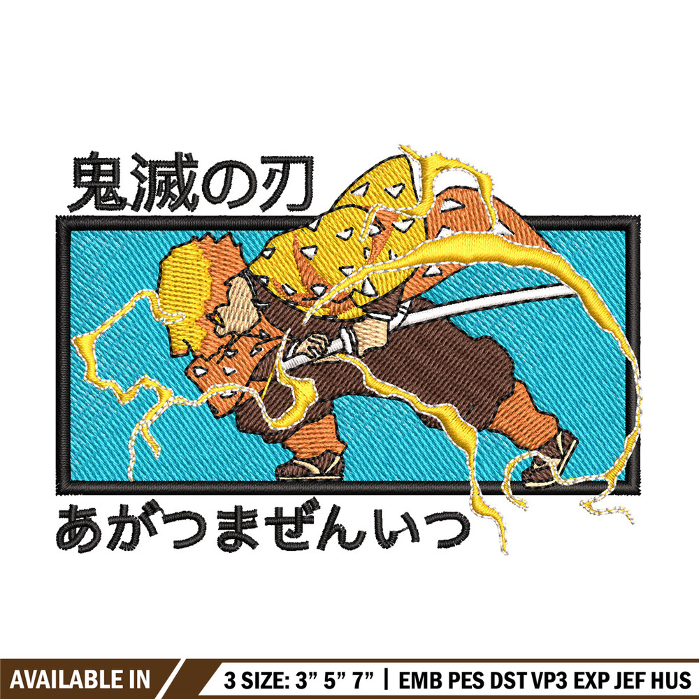 Zenitsu box embroidery design, Zenitsu embroidery, Anime design, Embroidery shirt, Embroidery file, Digital download.jpg
