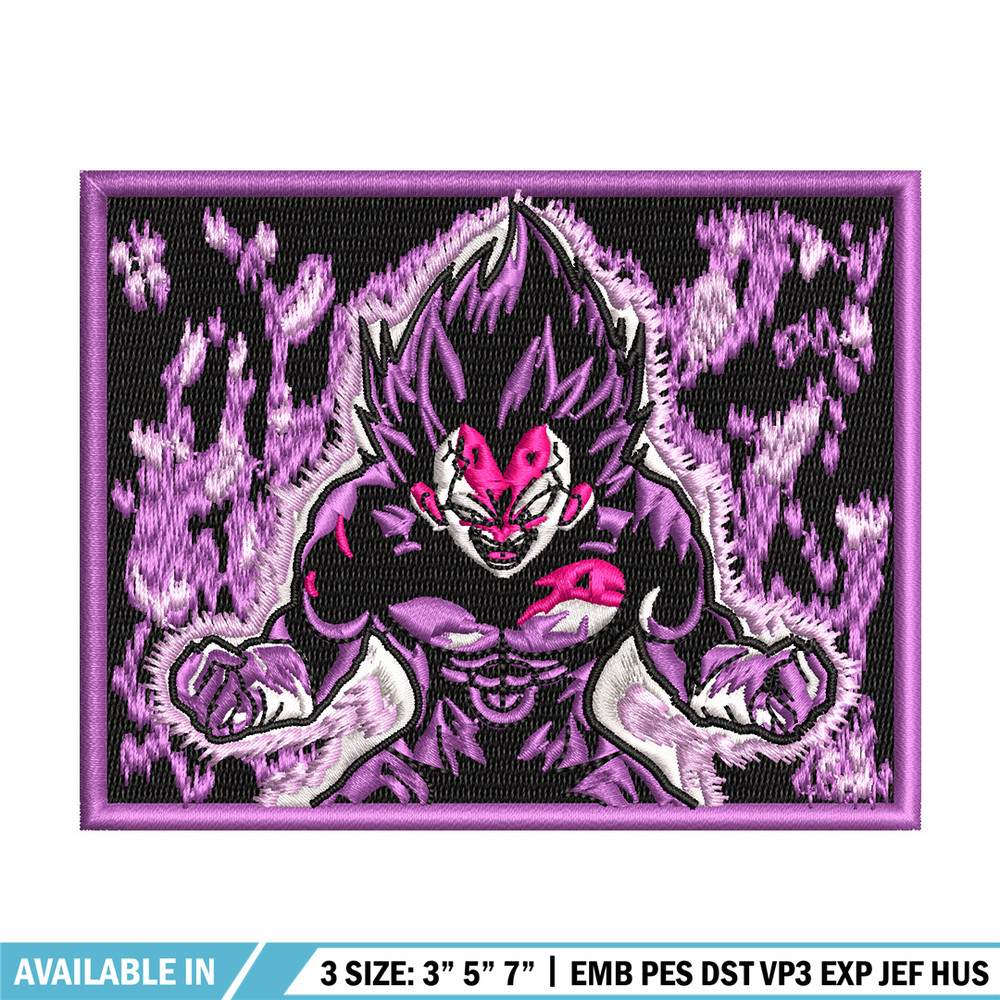 Vegeta ultra embroidery design, Dragonball embroidery, Nike design, Embroidery shirt, Embroidery file, Digital download.jpg