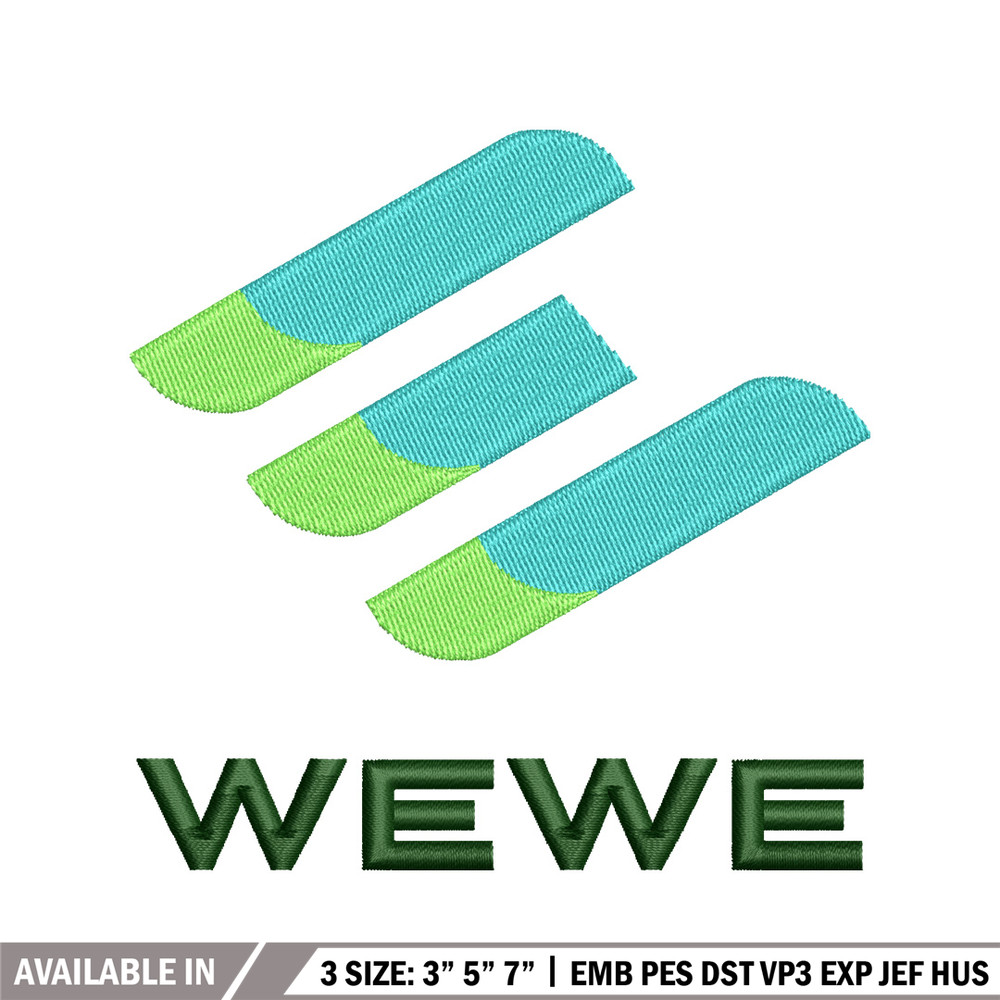 Wewe logo embroidery design, Wewe logo embroidery, logo design, Logo shirt, embroidery file, Digital download.jpg