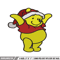 Winnie the pooh christmas embroidery design, cartoon embroidery, logo design, embroidery file, Digital download..jpg