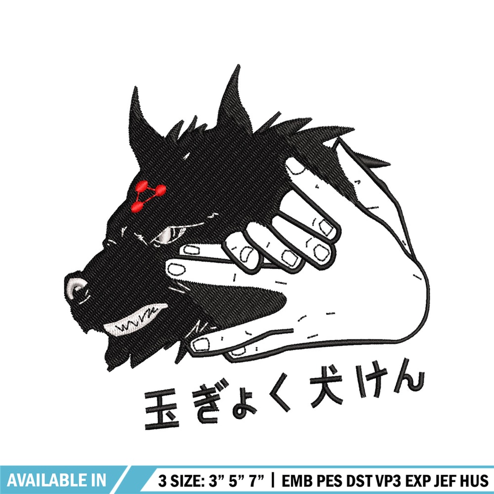 Wolf hand embroidery design, Wolf hand embroidery, logo design, Logo shirt, embroidery file, Digital download.jpg