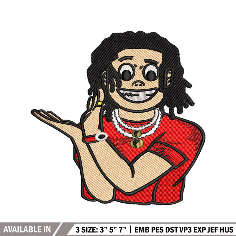 Yike man embroidery design, Yike man embroidery, logo design, Logo shirt, embroidery file, Digital download.jpg