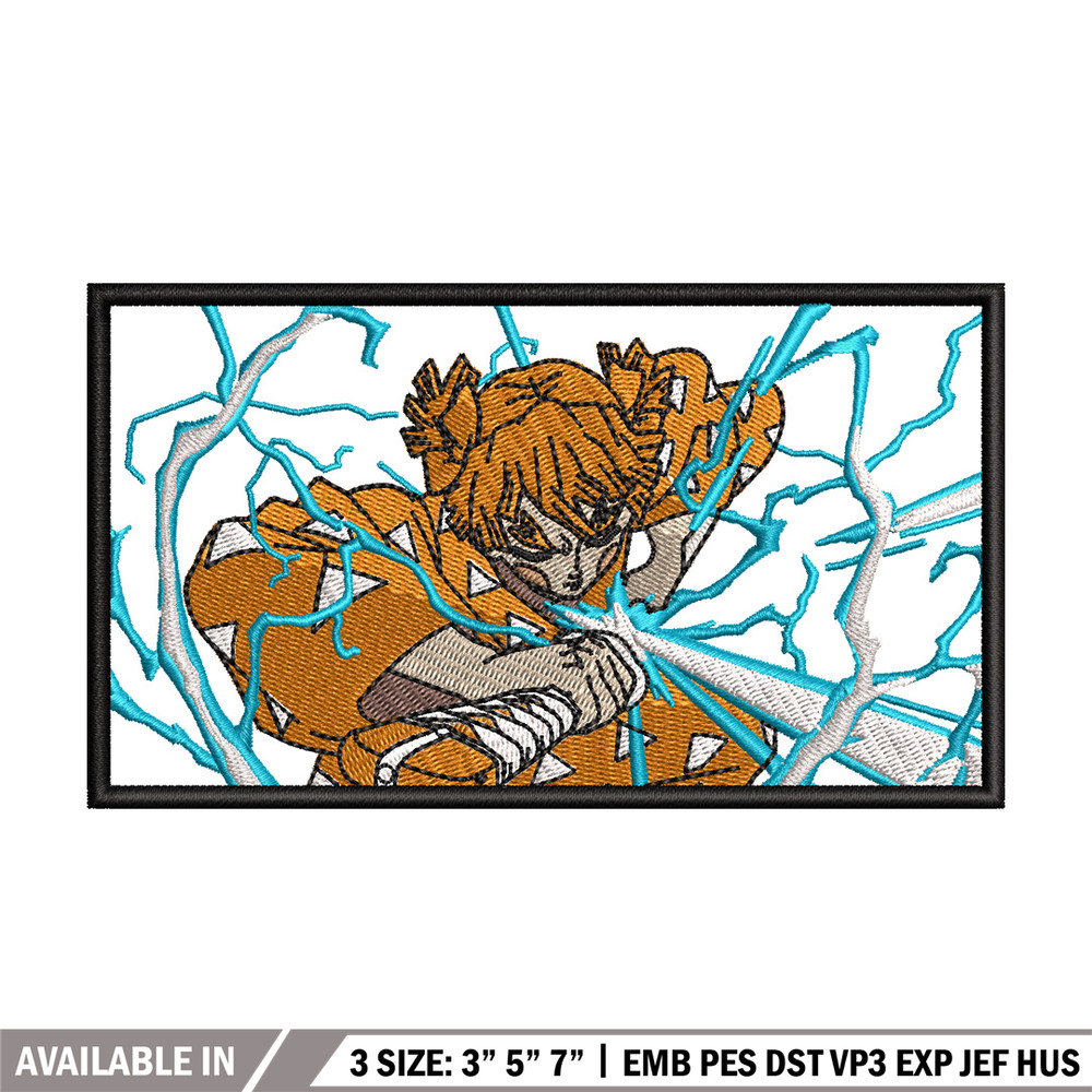 Zenitsu girl embroidery design, Zenitsu embroidery, Anime design, Embroidery shirt, Embroidery file, Digital download.jpg