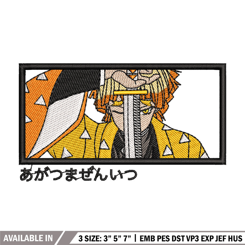 Zenitsu sword embroidery design, Zenitsu embroidery, Anime design, Embroidery shirt, Embroidery file, Digital download.jpg