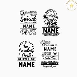 retro santa sack svg | personalized santa bag svg | north pole svg | christmas bag svg | special delivery svg | cricut,