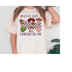vintage toy story shirt, disney friends tee, you've got a friend in me t-shirt, comfort color tee, disney pixar shirt, r