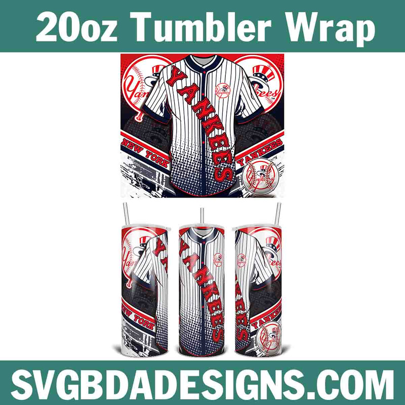 Jersey NewYork Yankees 20oz Tumbler Wrap.jpg