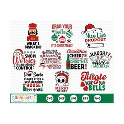 funny christmas svg bundle, sarcastic christmas svg, funny christmas clipart