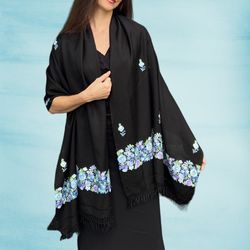 Embroidered Wool Wrap
