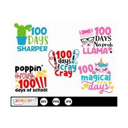 100 days of school clipart, school celebration or teacher graphics, instant download