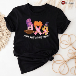 breast cancer awareness boo scare away hocus pocus t-shirt new 2023