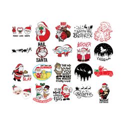 santa claus bundle svg, cute funny christmas svg, winter holiday hohoho, cricut silhouette cameo svg, instant download
