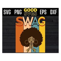 swag melanin afro hair african american black women svg png dxf eps cricut file silhouette art