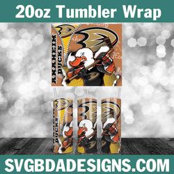 anaheim ducks tumbler template 20oz, 20oz nhl tumbler wrap, nhl hockey template wrap, anaheim ducks hockey tumbler wrap
