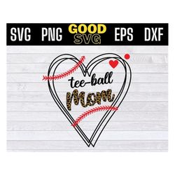 teeball mom heart baseball svg png dxf eps cricut file silhouette art ,tee-ball mom svg, teeball mom svg,tee-ball mom pn