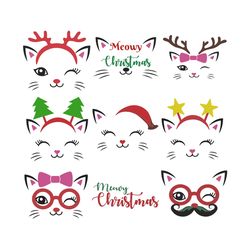 meowy christmas svg, cat christmas svg, meowy catmas, cat meowy christmas, cut files, cricut svg, instant download