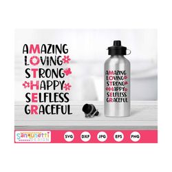 mother amazing loving strong svg, mother's day svg, mom lettering for cricut and silhouette
