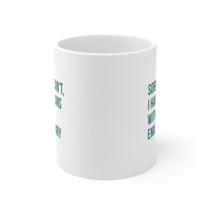 Sorry I Can't I Have Plans With Emily Henry 11oz White Ceramic Coffee Mug Emily Henry Gift, Book Reader Gift, SMUT Reader, Book Lover Gift - 2.jpg