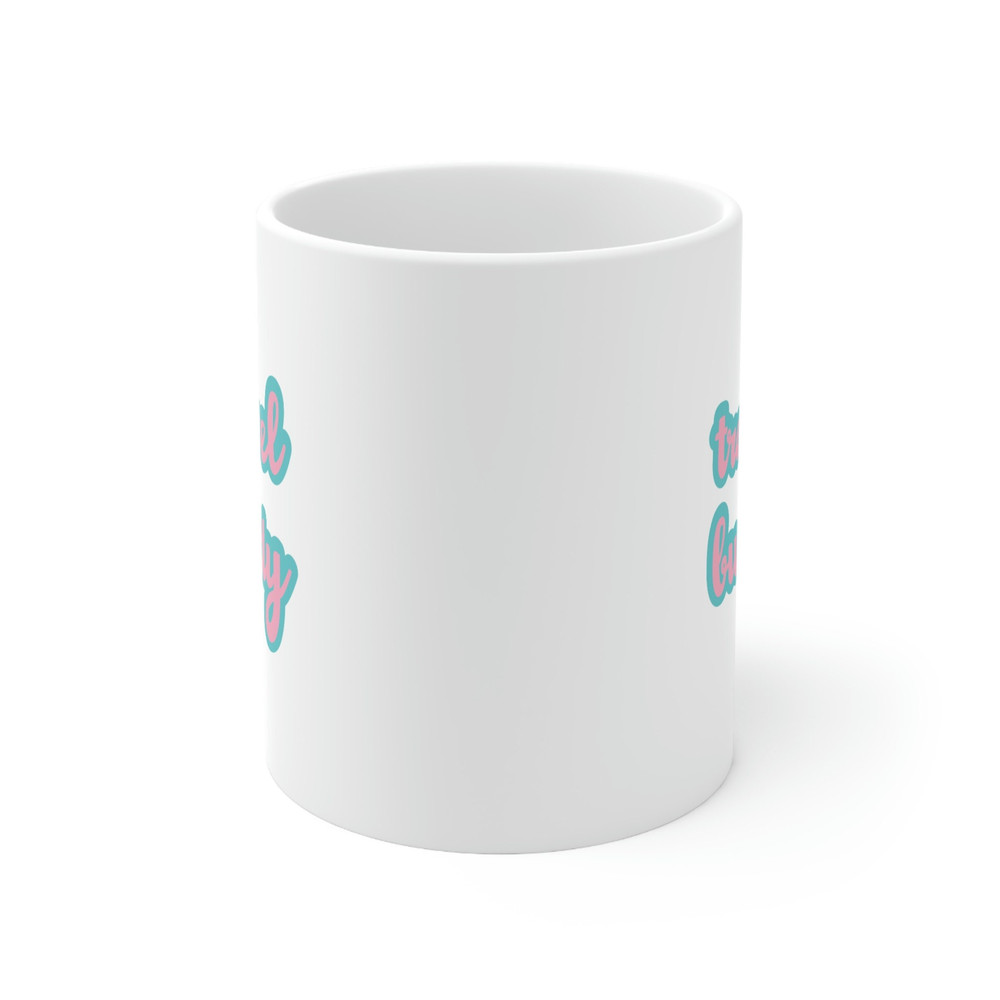 Travel Buddy 11oz White Ceramic Coffee Mug for Travel Gift, Travel Buddy Mug, Travel Gift For Friends, Traveling Gift For Her, Travel Friend - 2.jpg