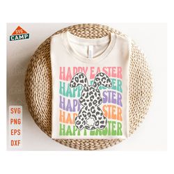 happy easter svg, easter bunny svg, leopard bunny svg, bunny svg, retro easter png, peeps svg, happy easter png, easter