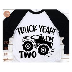 monster truck birthday svg, truck yeah svg, 2nd birthday boy svg, country boy svg, monster truck svg, two years old birt