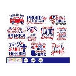 patriotic lettering clipart, 4th of july indpendence day digital art instant download