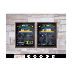 first and last day of school signs, back to school svg