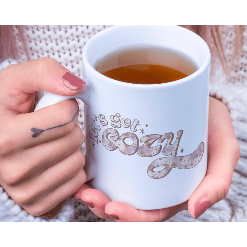 Christmas Coffee Mug, Gifts for Her Christmas Mug, Lets Get Cozy Coffee Mug, Hot Cocoa Mug, 11oz White Ceramic Mug - 4.jpg