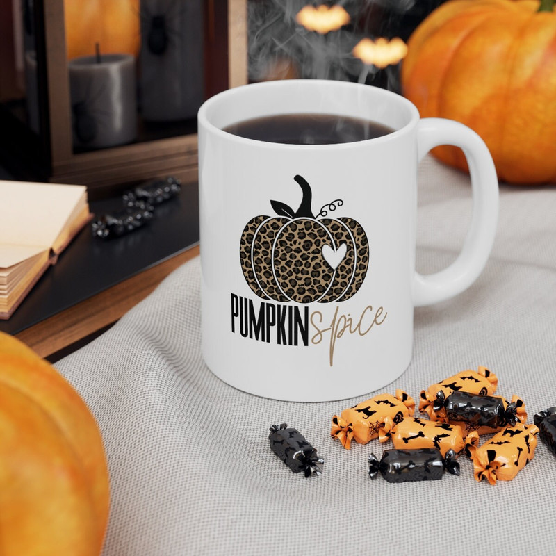 Hello Pumpkin Mug, Pumpkin Spice Leopard Mug, Fall Coffee Mug, Pumpkin Mug for Fall, Cute Coffee Mug - 2.jpg