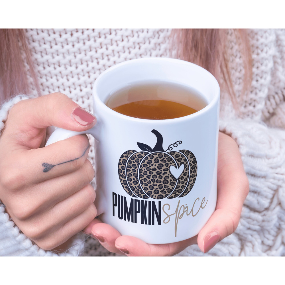 Hello Pumpkin Mug, Pumpkin Spice Leopard Mug, Fall Coffee Mug, Pumpkin Mug for Fall, Cute Coffee Mug - 3.jpg