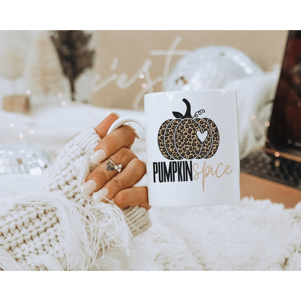 Hello Pumpkin Mug, Pumpkin Spice Leopard Mug, Fall Coffee Mug, Pumpkin Mug for Fall, Cute Coffee Mug - 6.jpg