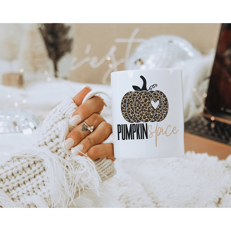 Hello Pumpkin Mug, Pumpkin Spice Leopard Mug, Fall Coffee Mug, Pumpkin Mug for Fall, Cute Coffee Mug - 6.jpg