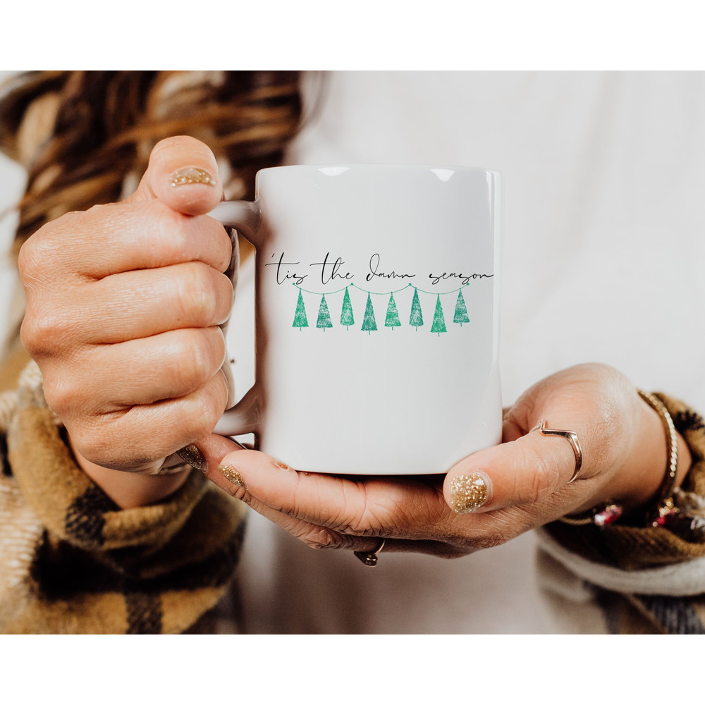Tis the damn Season Mug, Taylor Swiftie Merch, Coffee Mug, Swiftie Gifts, Gifts for Her - 3.jpg