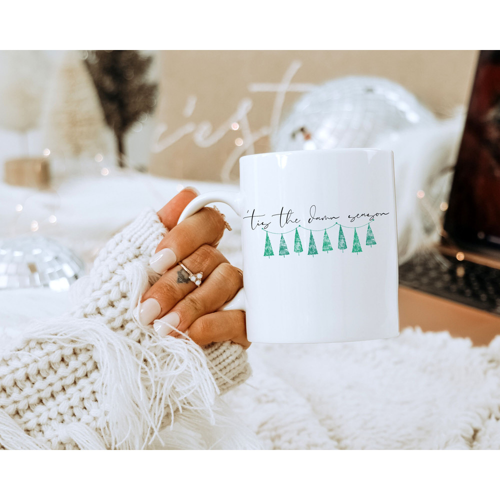 Tis the damn Season Mug, Taylor Swiftie Merch, Coffee Mug, Swiftie Gifts, Gifts for Her - 4.jpg