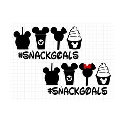snack goals svg bundle, mouse svg bundle, magic castle vacation, cut file, clipart, svg files for cricut, svg, dxf, eps,