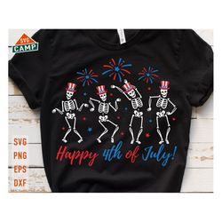 happy 4th of july dancing skeletons svg, funny 4th of july svg, fourth of july svg, 4th of july svg, patriotic svg, 4th