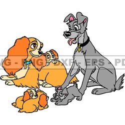 Disney Lady And The Tramp Svg, Good Friend Puppy,  Animals SVG, EPS, PNG, DXF 262