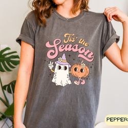 cute ghost pumpkin halloween shirt, pumpkin halloween t-shirt, pumpkin shirt, fall sweatshirt spooky season, fall shirts