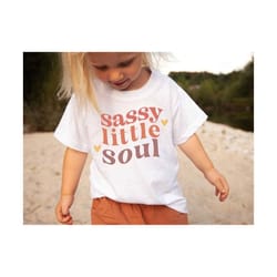 sassy little soul svg, sassy vibes svg, newborn baby svg, boho kids svg, hippie svg, retro svg, wavy stacked svg, toddle