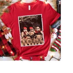Vintage Funny Santa Stormtroopers Christmas Photos T-shirt, Funny Star Wars Xmas Sweatshirt, Disney Disneyland Vacation