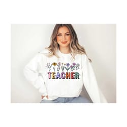 teacher flower svg, floral teacher svg, teacher svg, teacher life svg, teacher appreciation svg, teacher svg, wildflower