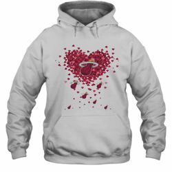 love miami heat basketball hearts hoodie