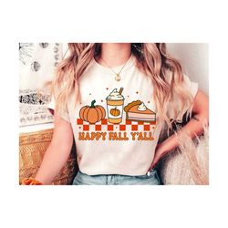 happy fall yall svg, pumpkin spice latte svg, fall svg, autumn svg, pumpkin pie svg, thanksgiving svg, pumpkin season sv